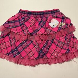 Hello Kitty Pink Plaid Ruffle Skort